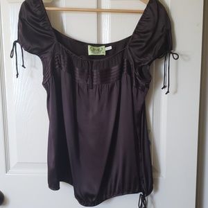 Brown Silk Juicy Blouse